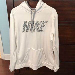 White Nike Hoodie Large
